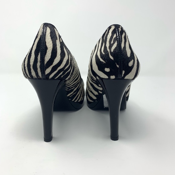 Ann Taylor Zebra Peekaboo Platform Pumps - Picture 3 of 6